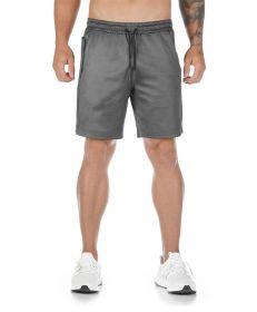 New Muscle Workout Brothers Fitness Shorts Fitness Sports Running Breathable Slim Fit (Option: Gray Without LOGO-M)