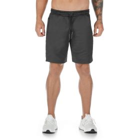 New Muscle Workout Brothers Fitness Shorts Fitness Sports Running Breathable Slim Fit (Option: Black Without LOGO-XL)