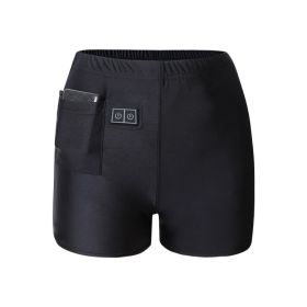 Men's Intelligent Constant Temperature Warm Charging Heating Boxer Shorts (Option: Black with power pack 10000mA-S)