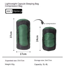 Down Compression Outdoor Storage Bag (Option: Alpine Green S Code)