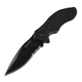 High Hardness 8CR13MOV Outdoor Survival Folding Knife (Color: Black)