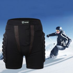 SULAITE Roller Skating Roller Skating Skiing Hip Protection Pants (Option: Black-2XL)