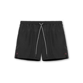 Muscle Workout Summer Sports Casual Basketball Men's Running Training Wear Shorts (Option: Light Board Black-L)