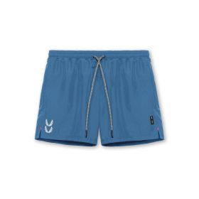 Muscle Workout Summer Sports Casual Basketball Men's Running Training Wear Shorts (Option: Light blue-M)