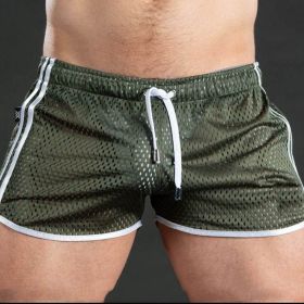 Fitness Running Sports Personality Shorts (Option: Green-M)