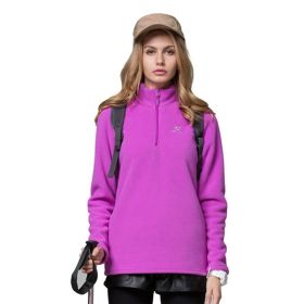 Autumn And Winter Warm Jacket Women's New Style Outdoor Women's Fleece Jacket (Option: Purple-M)