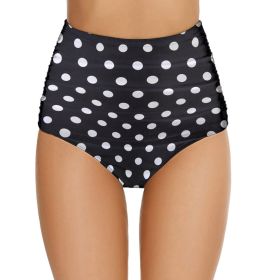 Women's Plus Size Hip Swimming Trunks Shorts Three-point Pants (Option: Dots-2XL)