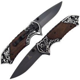 Outdoor Tool High Hardness Self-defense Folding Knife (Color: Black)